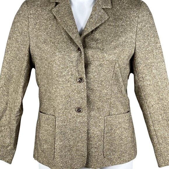 Brooks Brothers Womens 8 Wool Silk Blend Blazer USA Made Quiet Luxury Minimalist - Picture 7 of 15